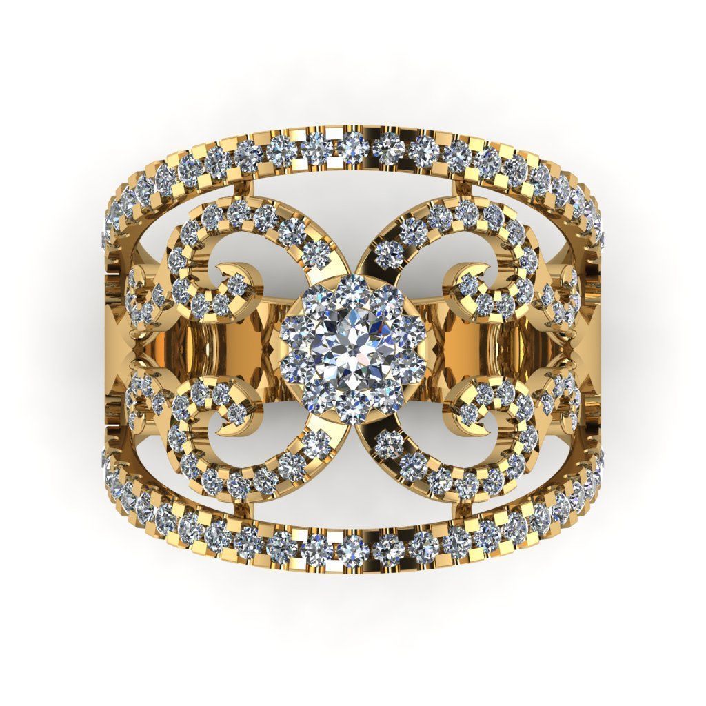 Jewelry 3D Models with render and 3dm stl -R-60 3D print model_12