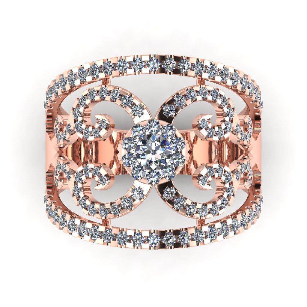 Jewelry 3D Models with render and 3dm stl -R-60 3D print model_11