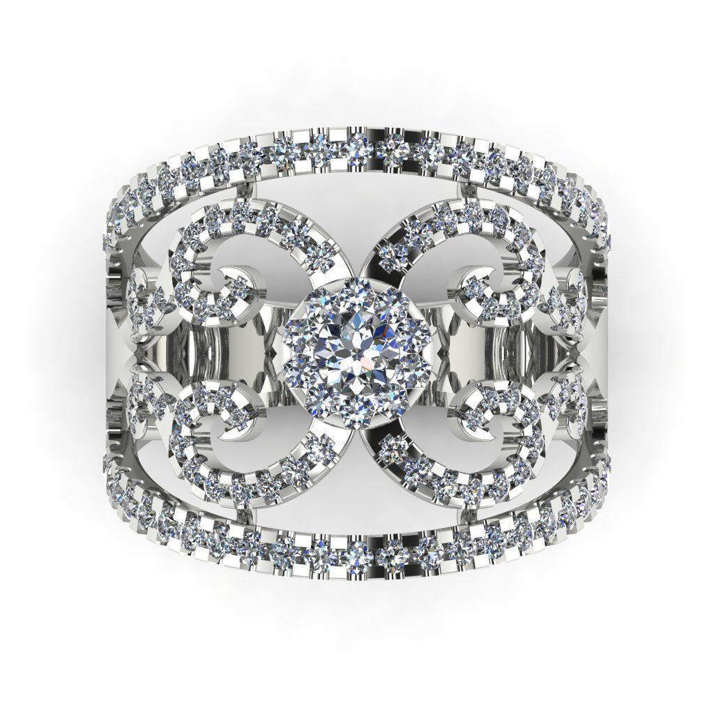 Jewelry 3D Models with render and 3dm stl -R-60 3D print model_10