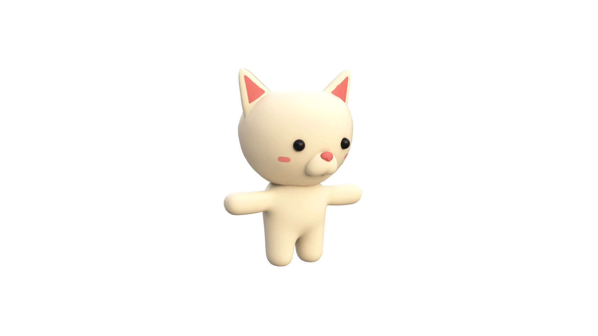 Character002 Chubby Cat  Low-poly 3D model_18