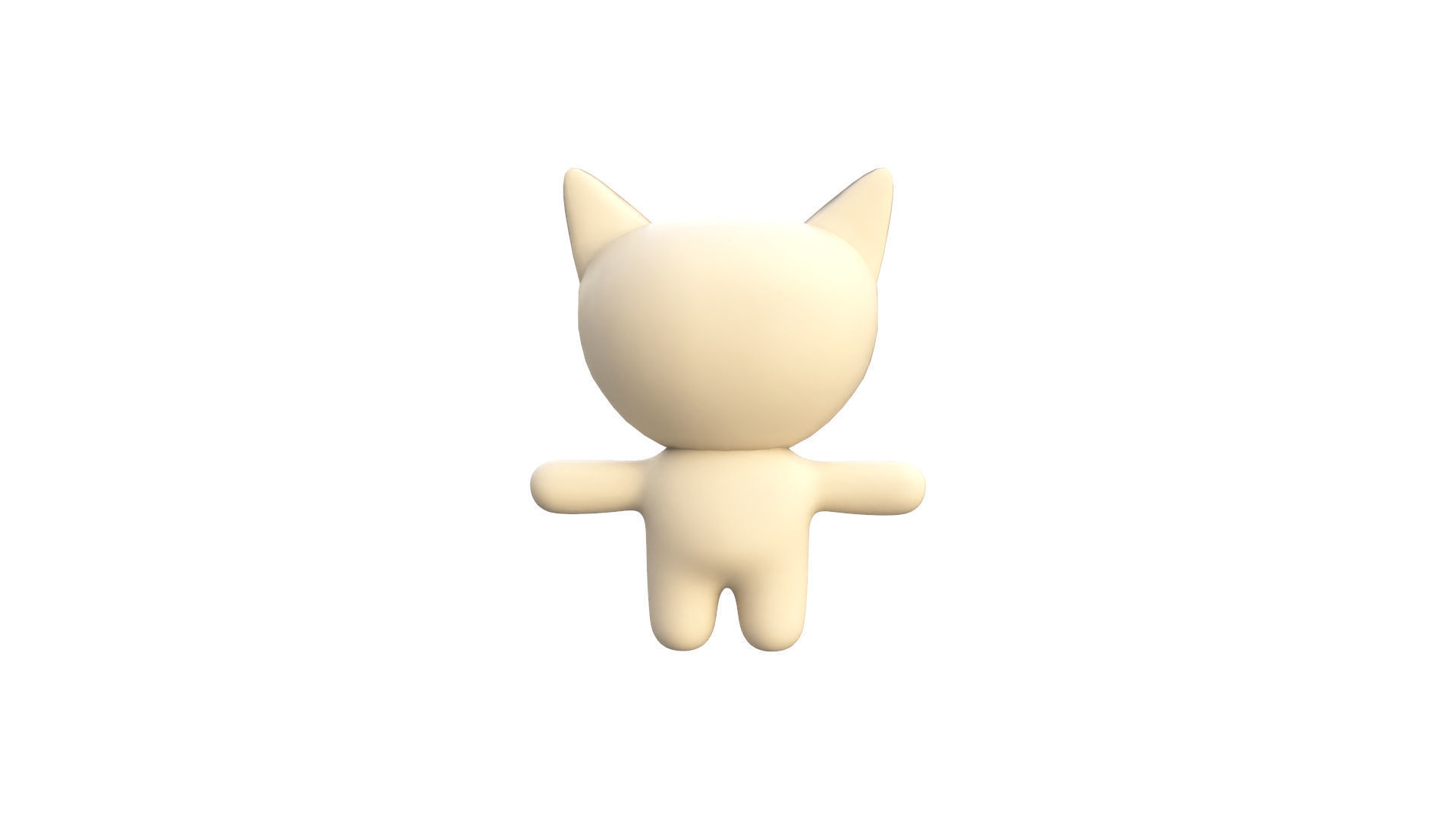 Character002 Chubby Cat  Low-poly 3D model_4