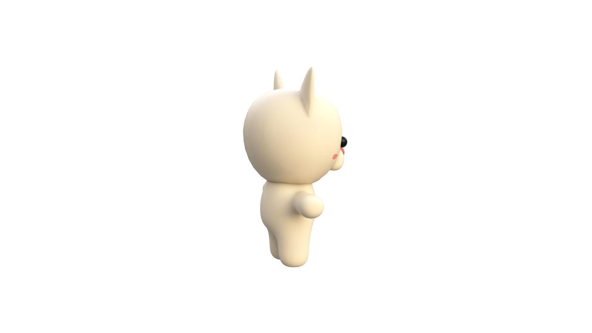 Character002 Chubby Cat  Low-poly 3D model_17