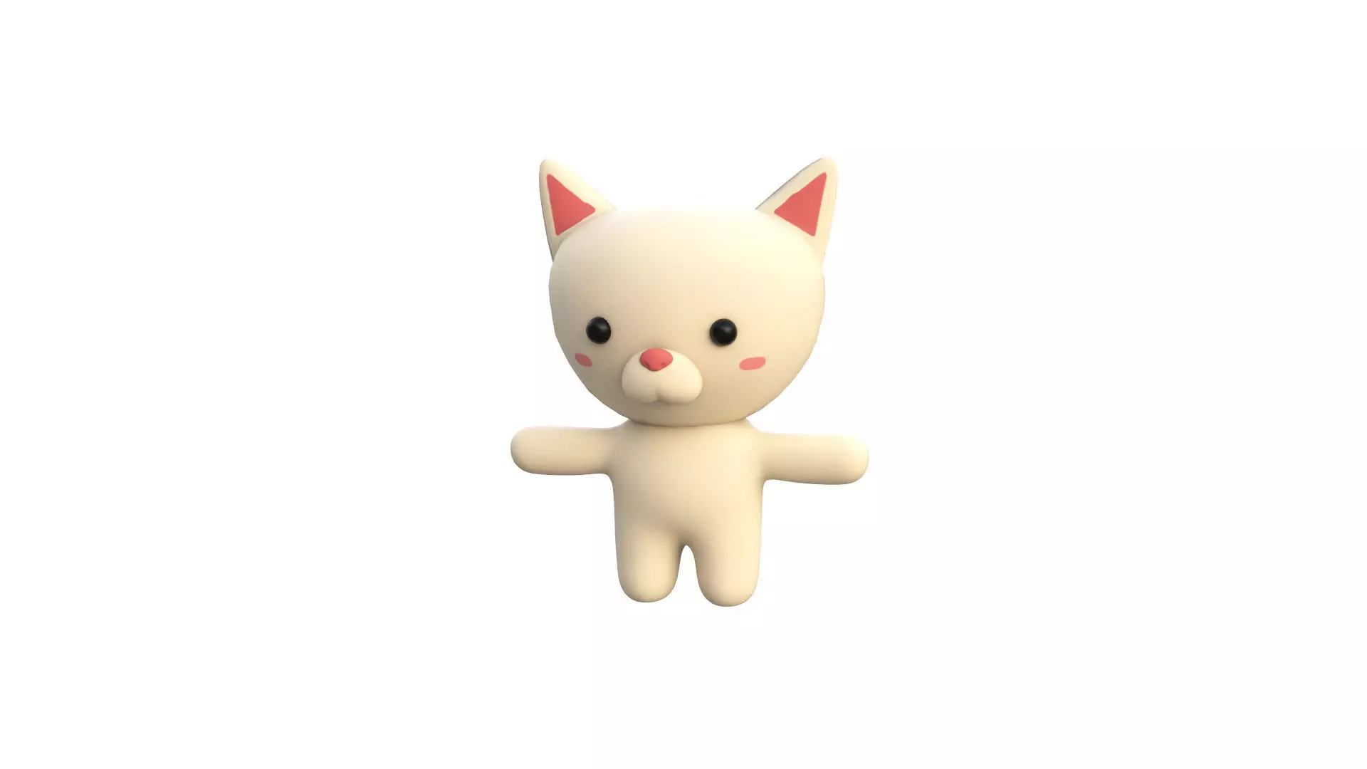 Character002 Chubby Cat  Low-poly 3D model_0