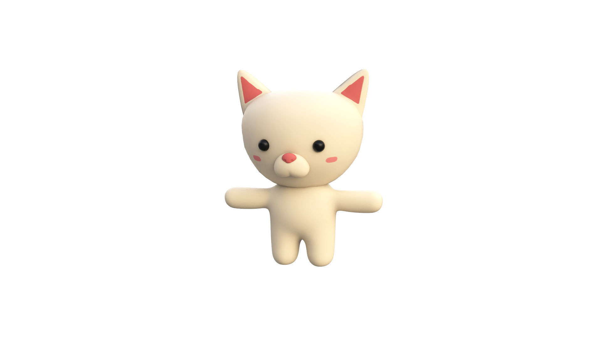 Character002 Chubby Cat  Low-poly 3D model_5