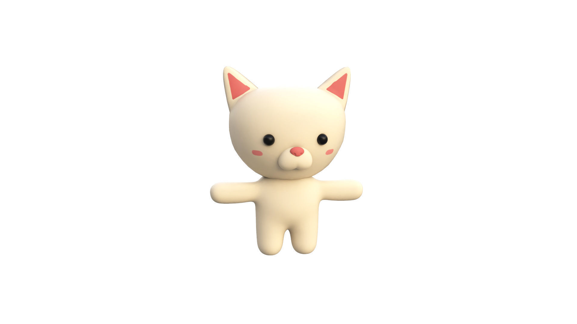 Character002 Chubby Cat  Low-poly 3D model_19