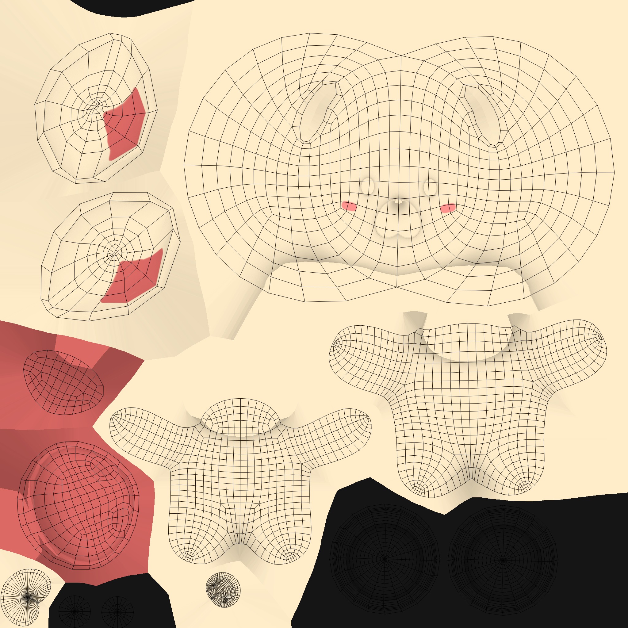 Character002 Chubby Cat  Low-poly 3D model_12