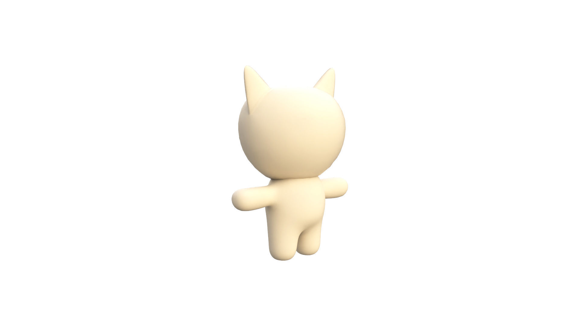 Character002 Chubby Cat  Low-poly 3D model_14