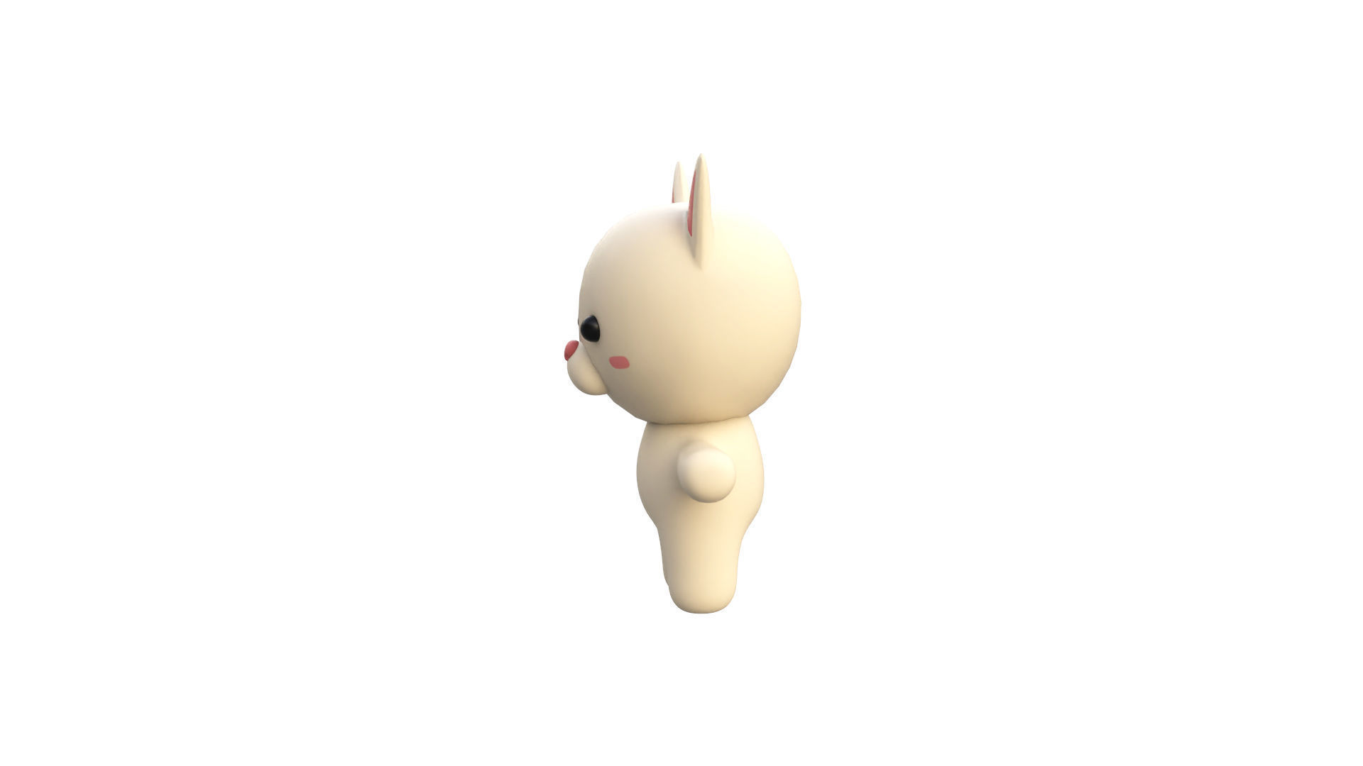 Character002 Chubby Cat  Low-poly 3D model_3
