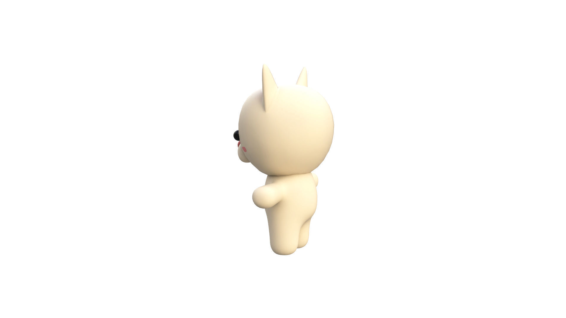 Character002 Chubby Cat  Low-poly 3D model_8