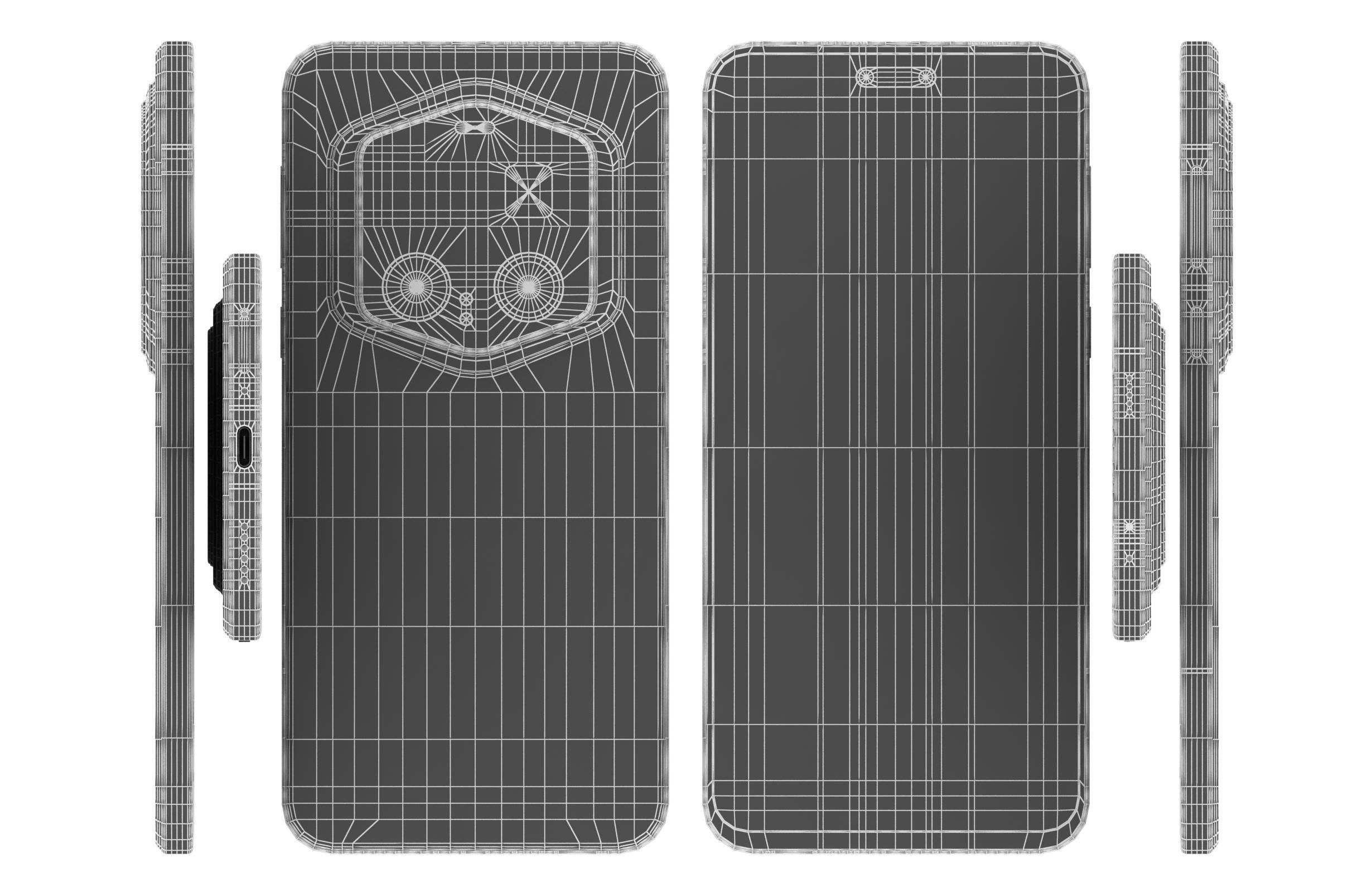 Honor Magic7 RSR Porsche Design Gray 3D model_16