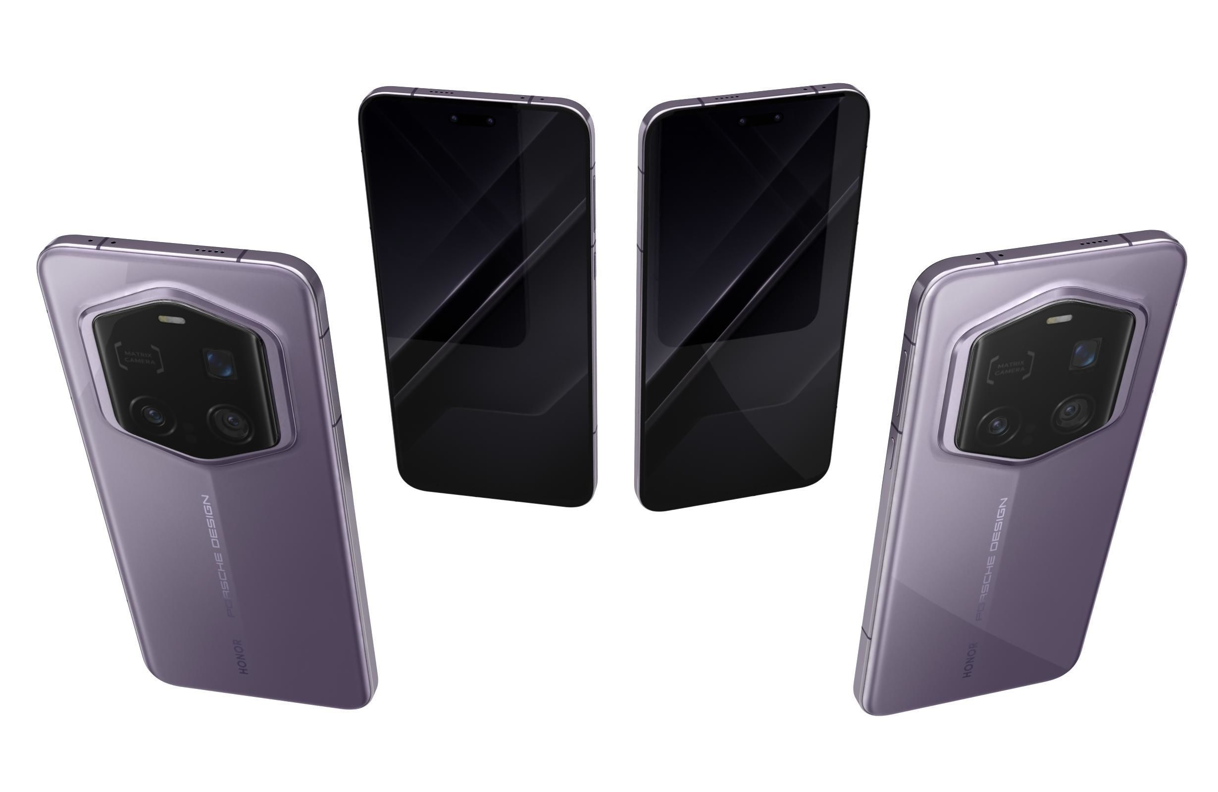 Honor Magic7 RSR Porsche Design Gray And Purple 3D model_3