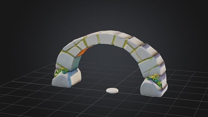 Stylized Arch Bridge  3D model