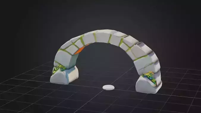 Stylized Arch Bridge  3D model