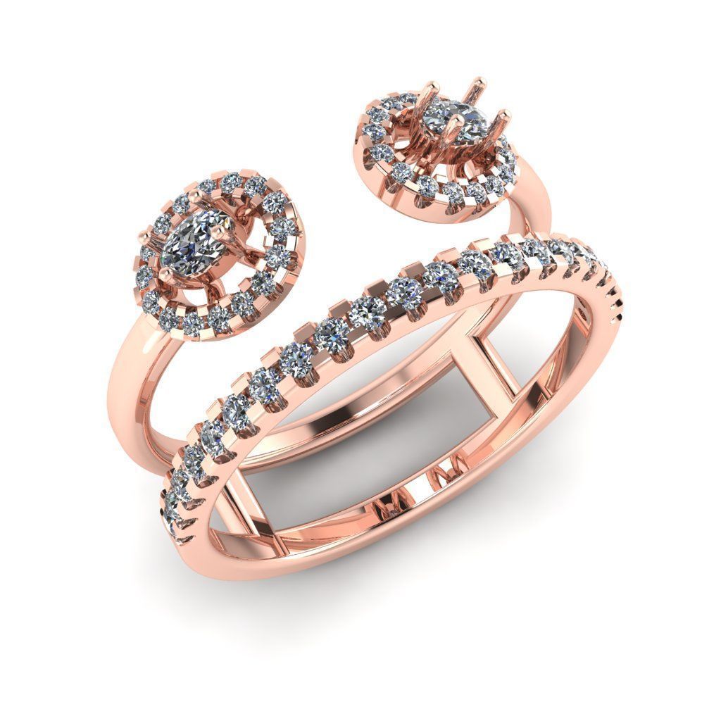 Jewelry 3D Models with render and 3dm stl -R-63 -3 3D print model_1