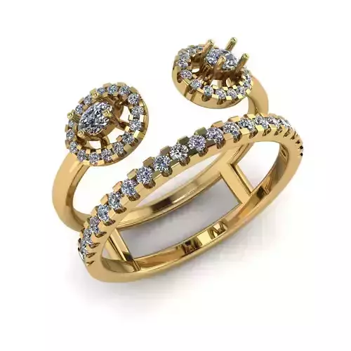 Jewelry 3D Models with render and 3dm  stl -R-63 -3