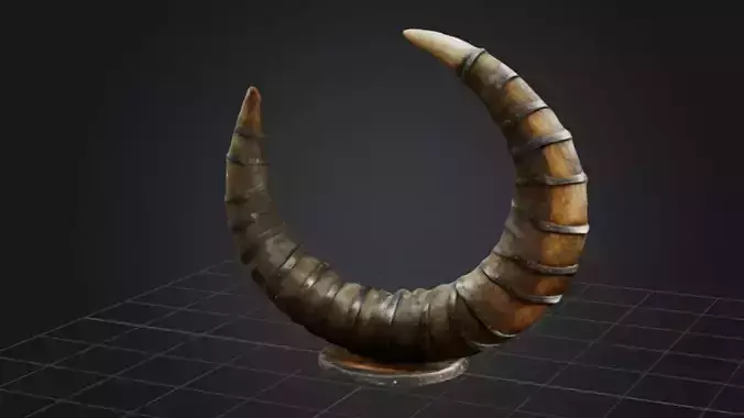 Curved horn