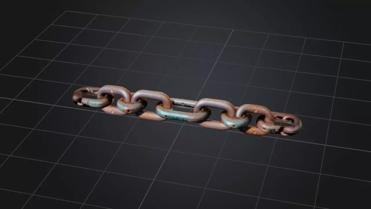 Rusty Chain 3D model_0