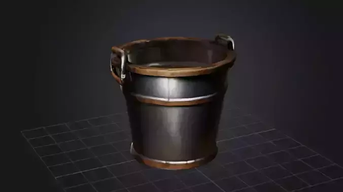 Rustic metal bucket