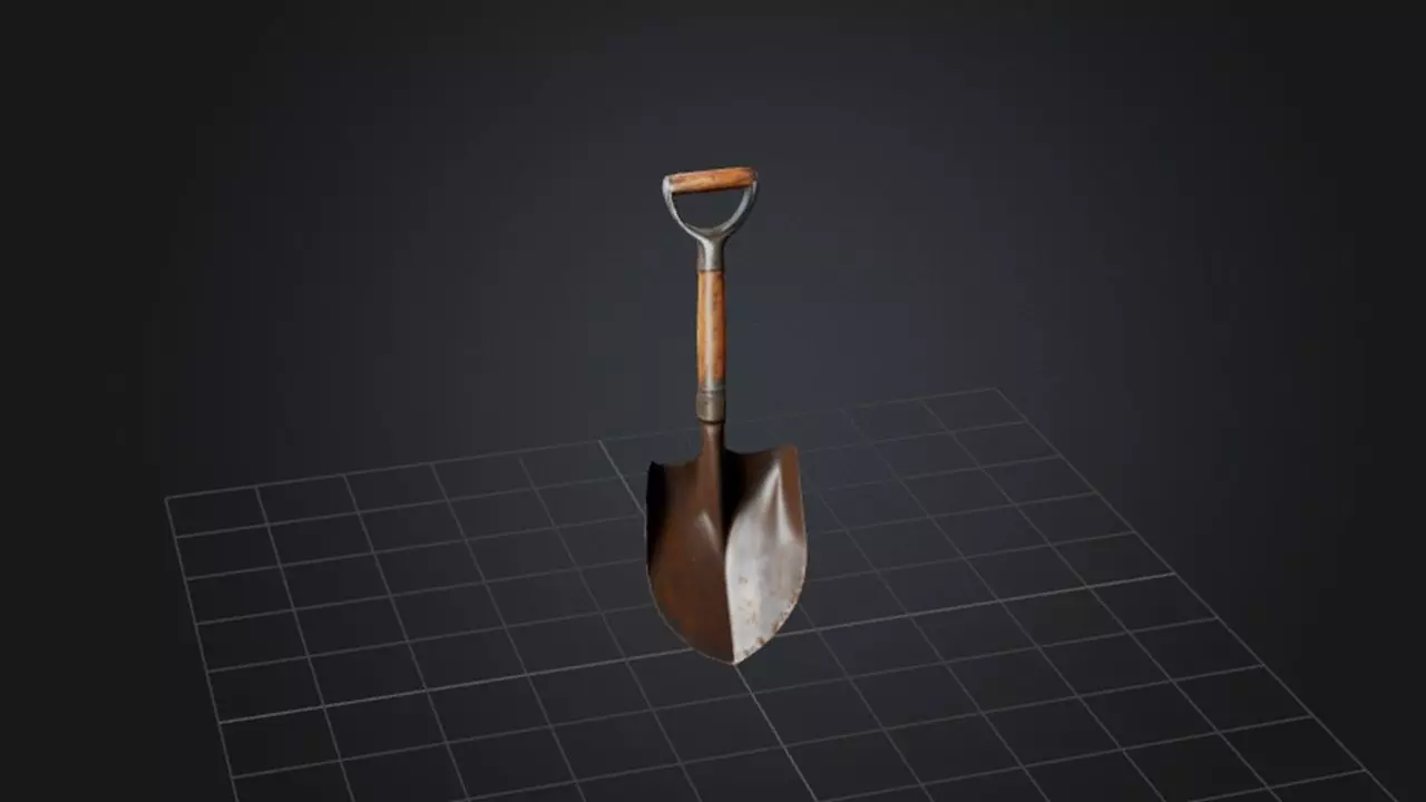 metal shovel 3D model_0