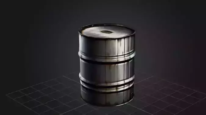 Metal barrel 3D model