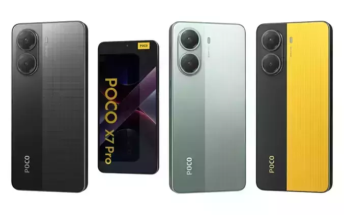 Xiaomi Poco X7 Pro 5G All Colors 3D model