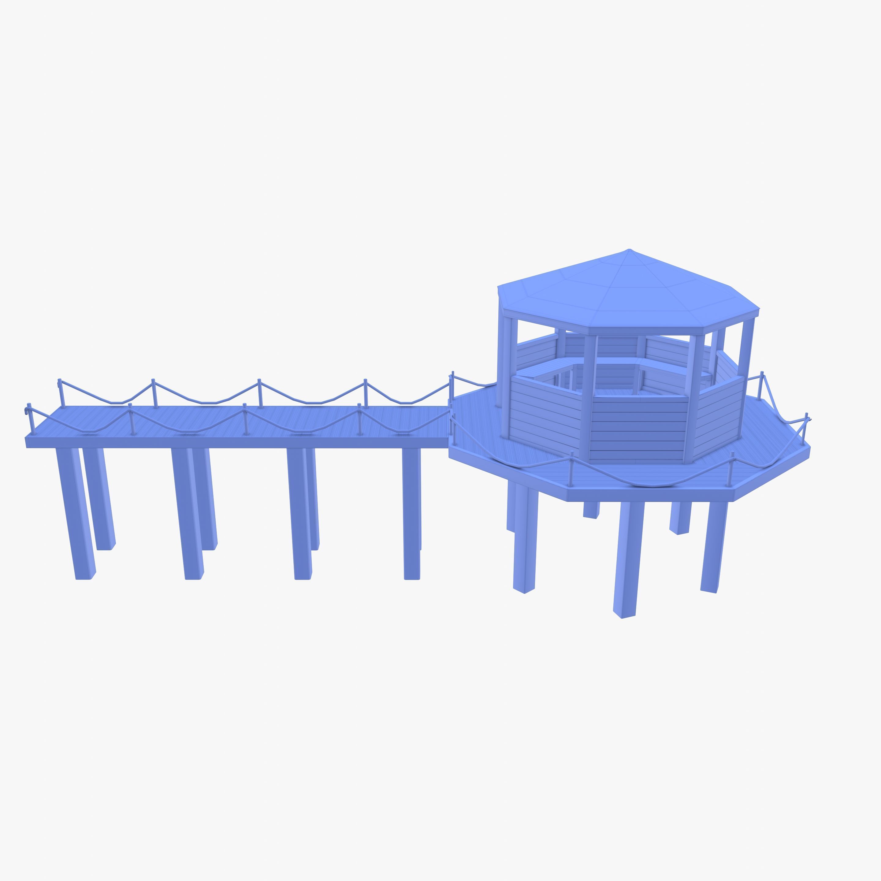 Pontoon dock V4 3D model_17
