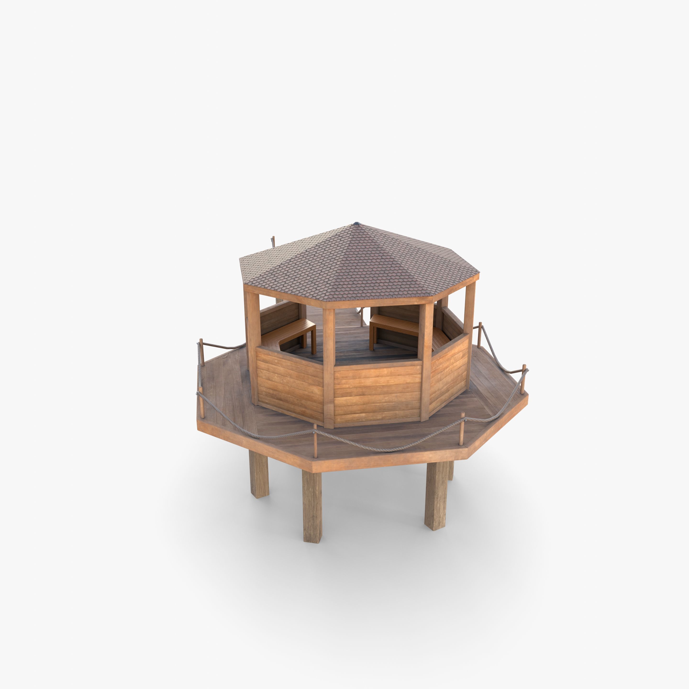 Pontoon dock V4 3D model_7