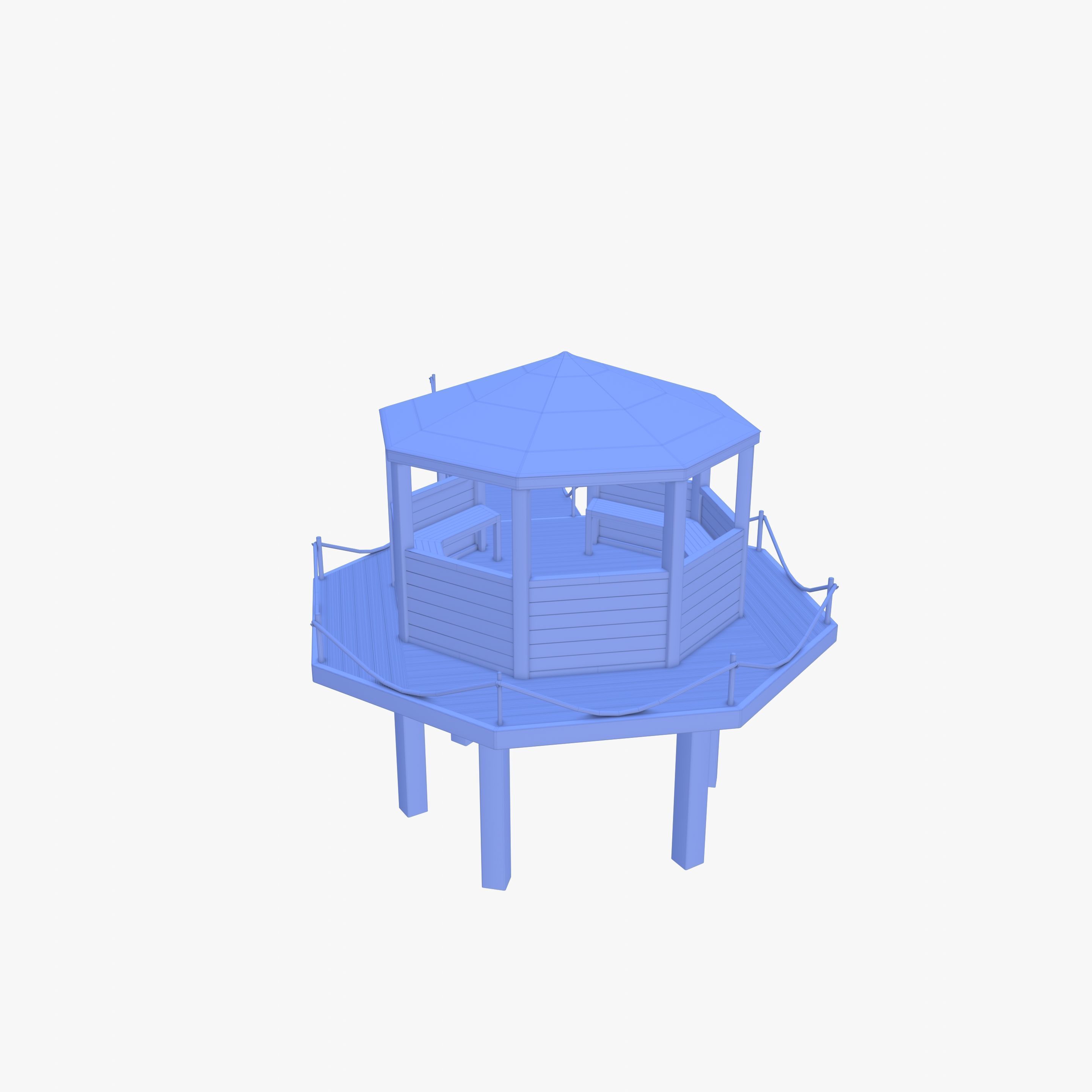 Pontoon dock V4 3D model_16