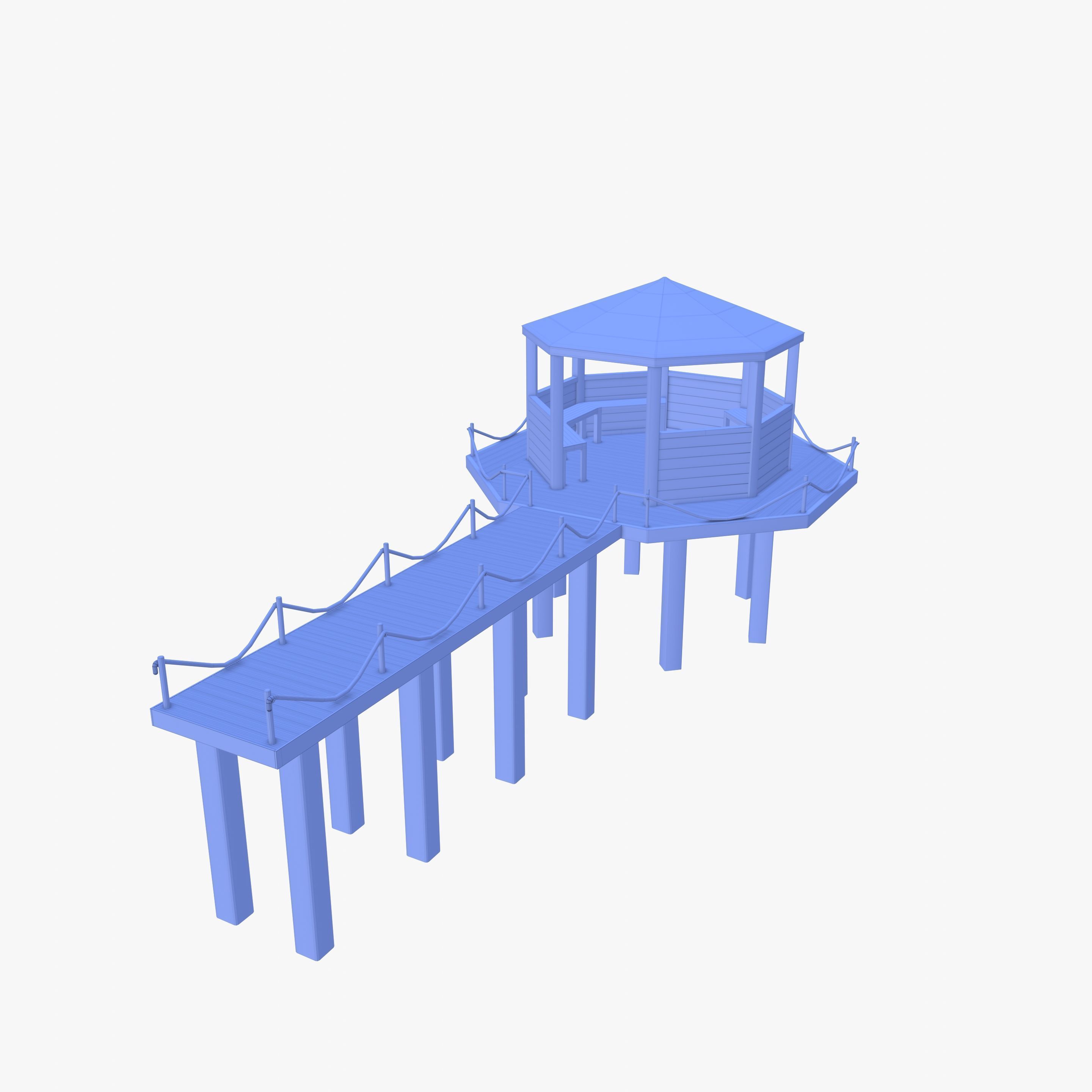 Pontoon dock V4 3D model_22