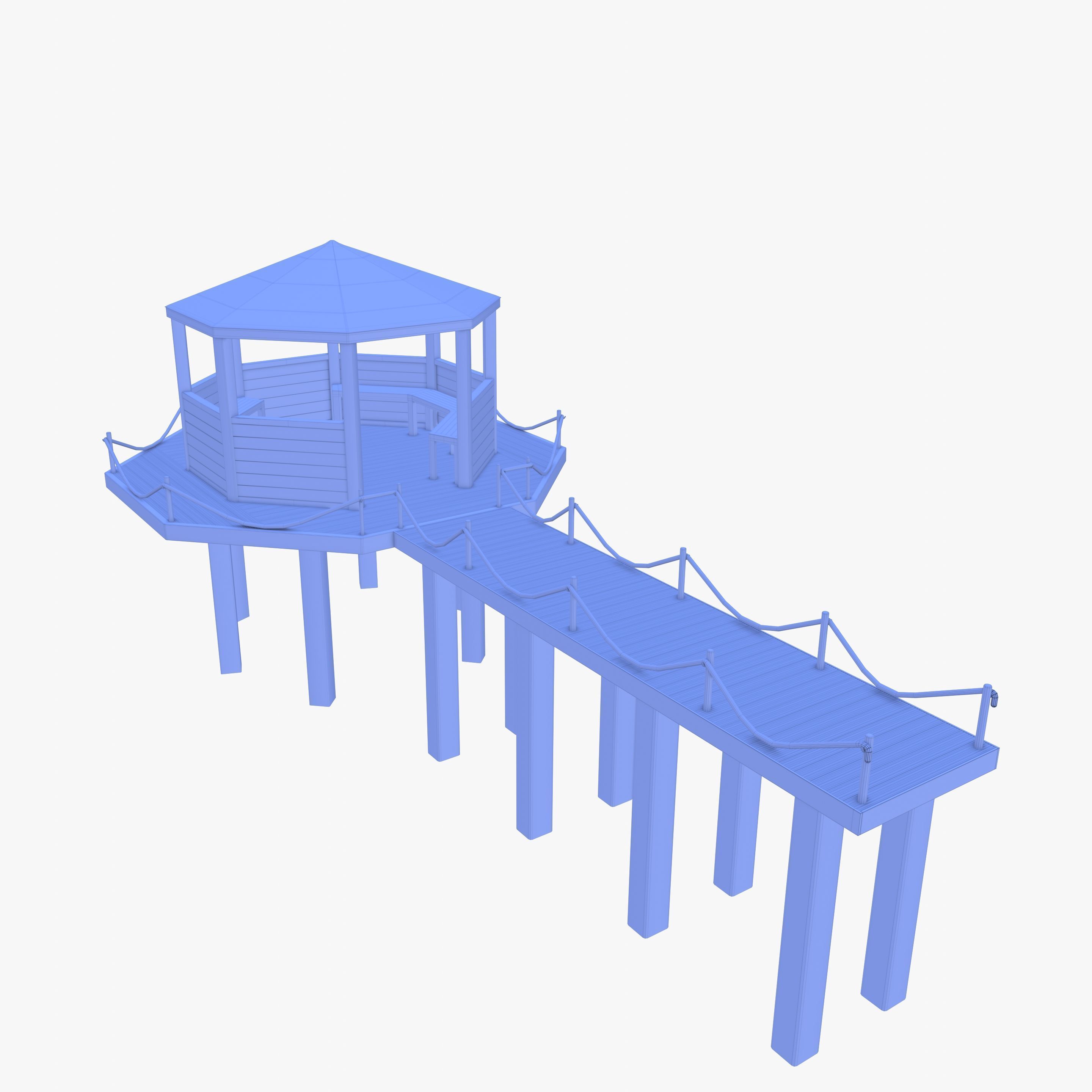 Pontoon dock V4 3D model_11