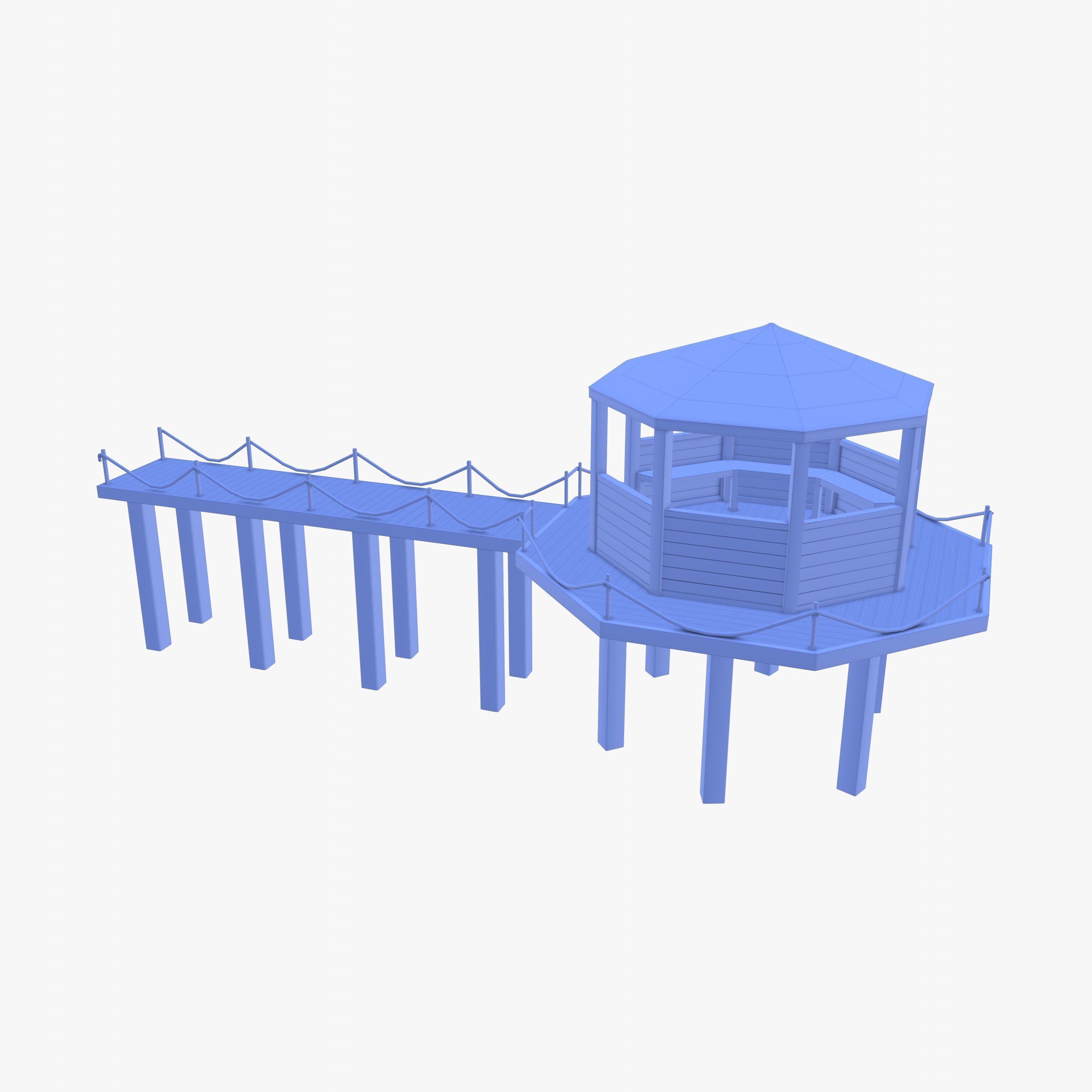 Pontoon dock V4 3D model_14