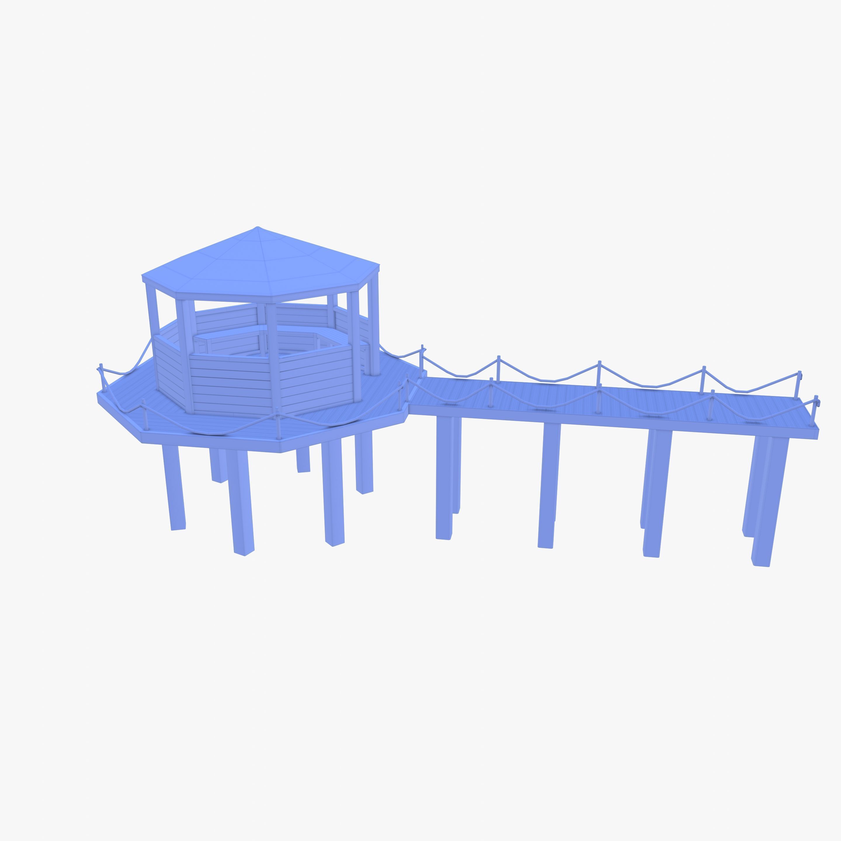 Pontoon dock V4 3D model_21