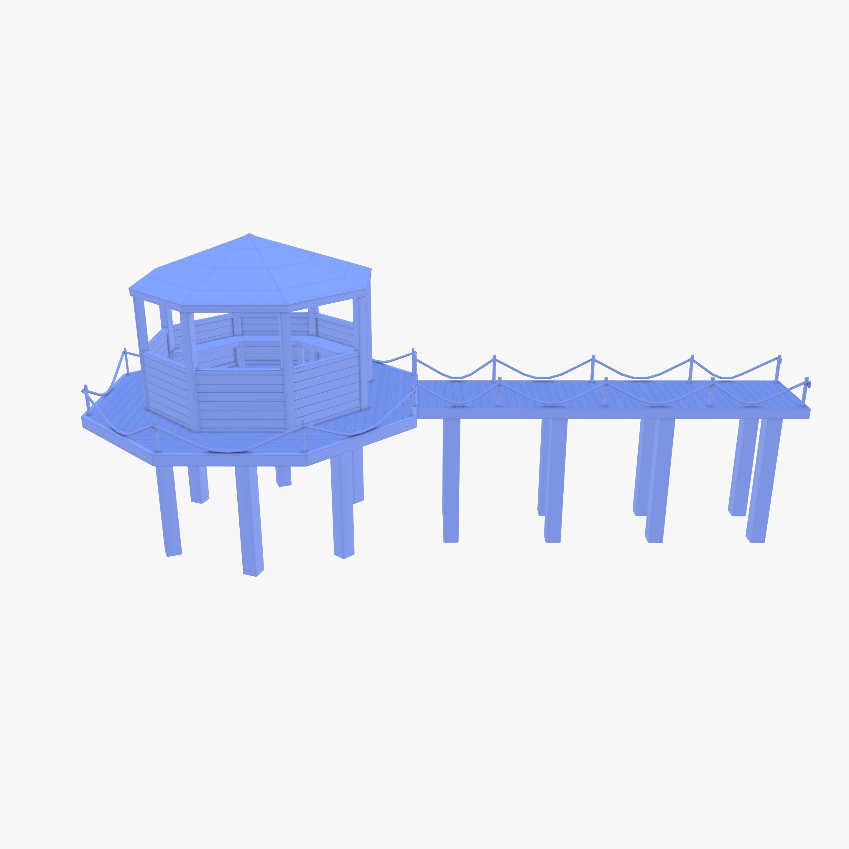 Pontoon dock V4 3D model_19