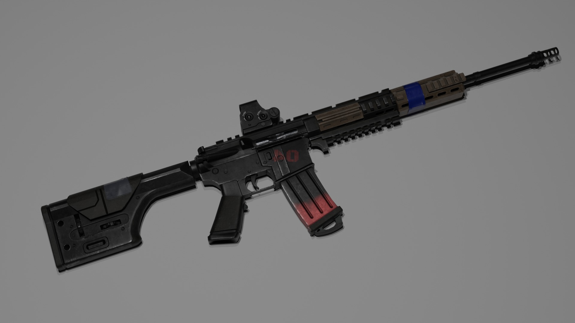 C18 Rifle Low-Poly 3D Model Low-poly 3D model_4