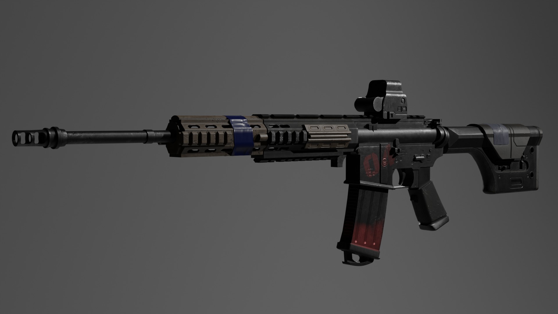 C18 Rifle Low-Poly 3D Model Low-poly 3D model_3