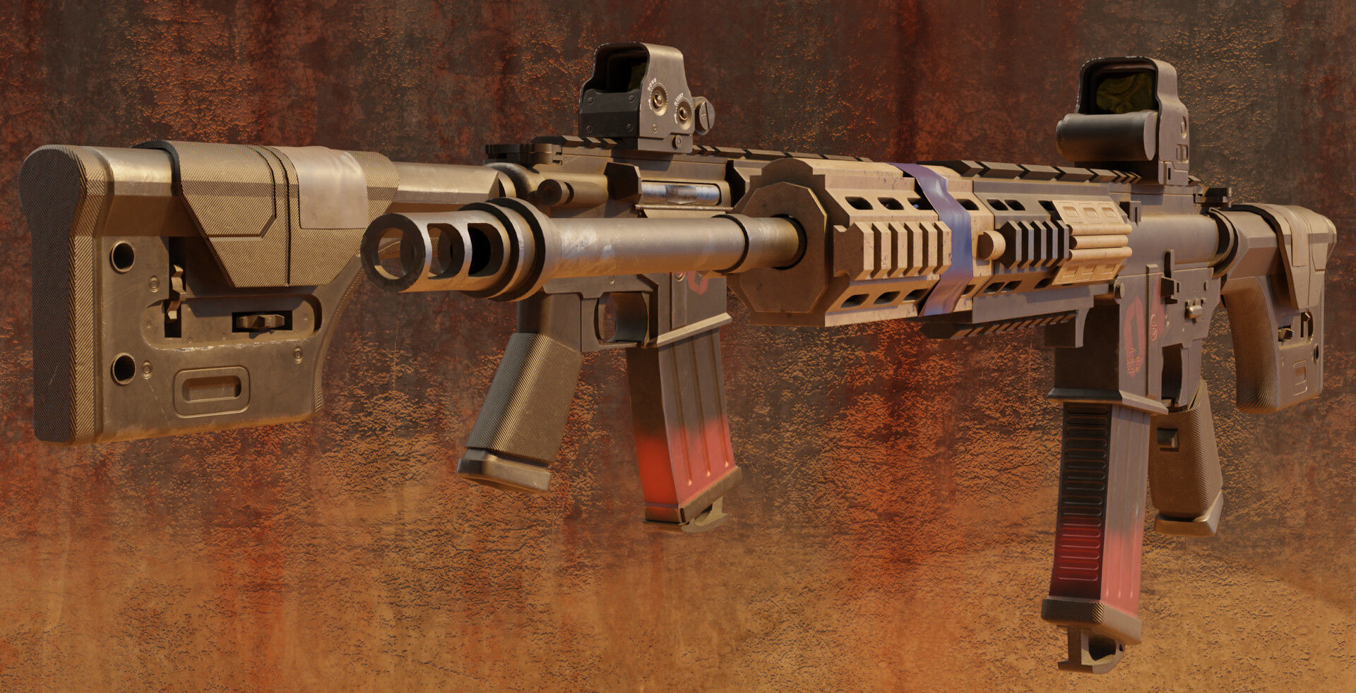 C18 Rifle Low-Poly 3D Model Low-poly 3D model_2