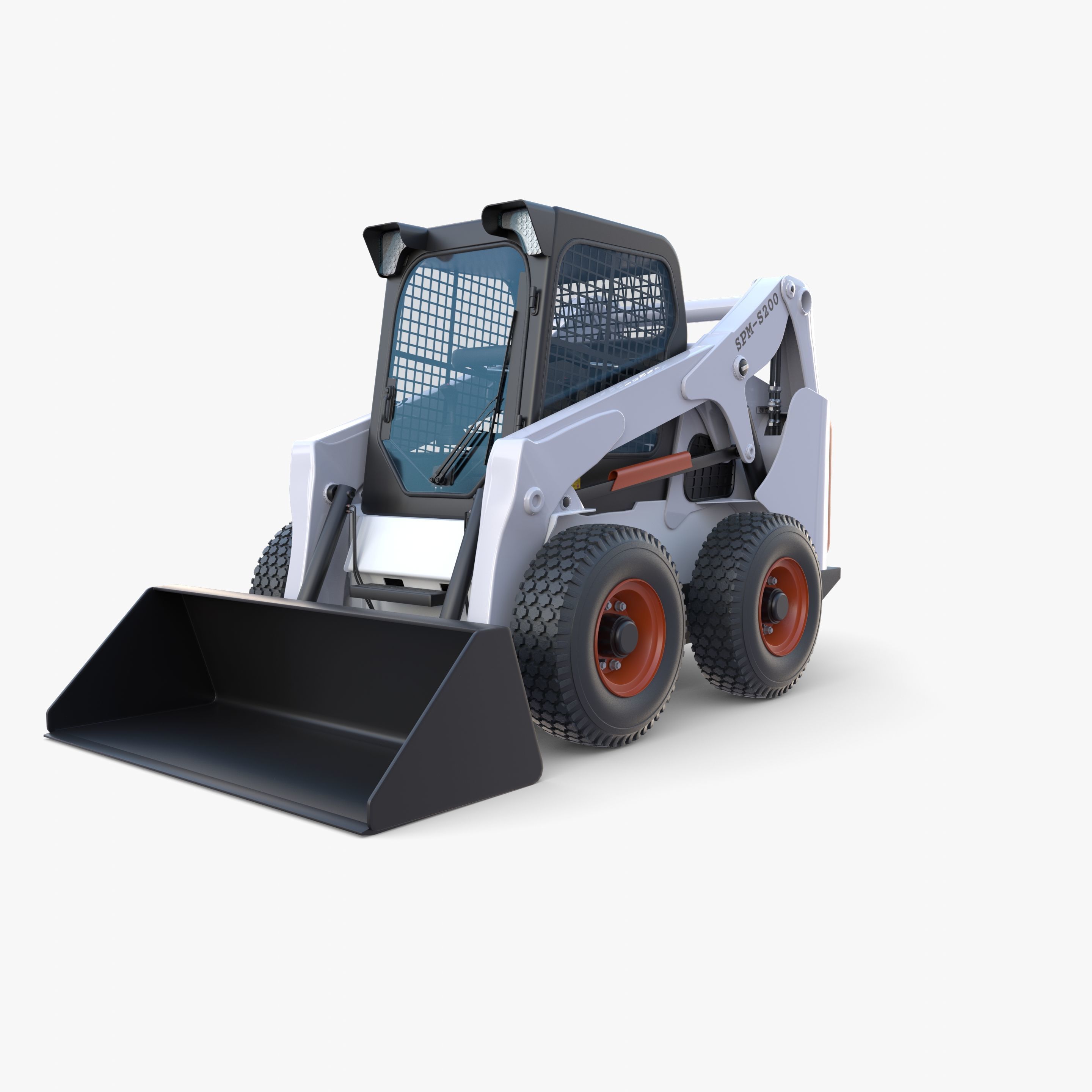 Skid steer loader V1 3D model_7