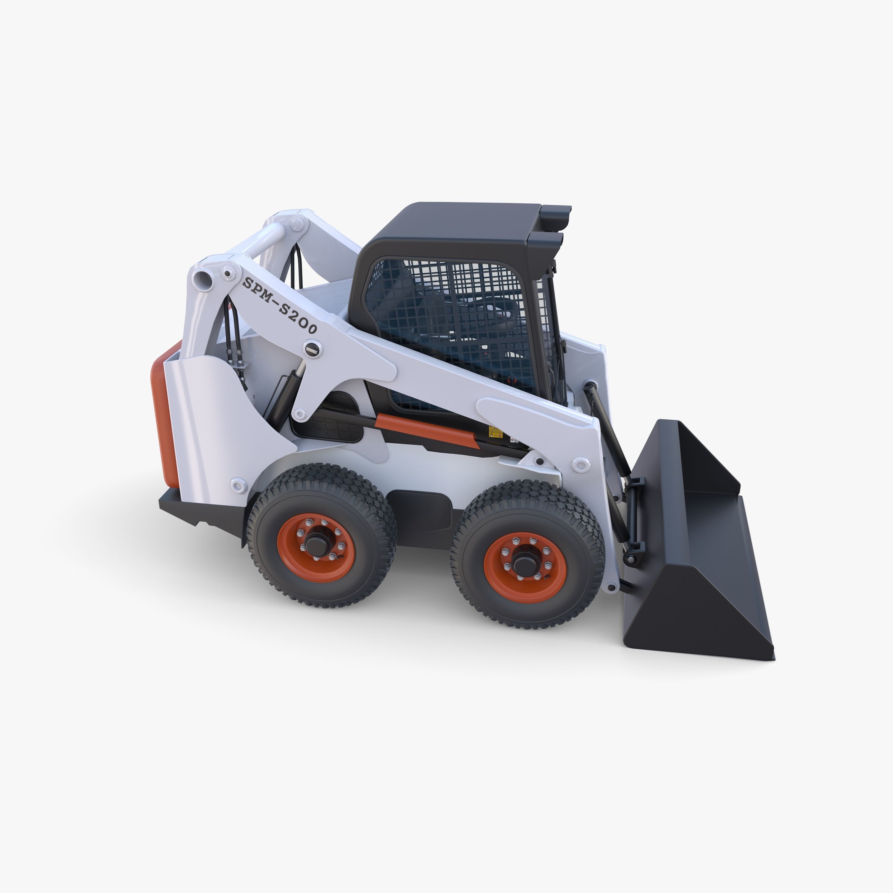 Skid steer loader V1 3D model_14