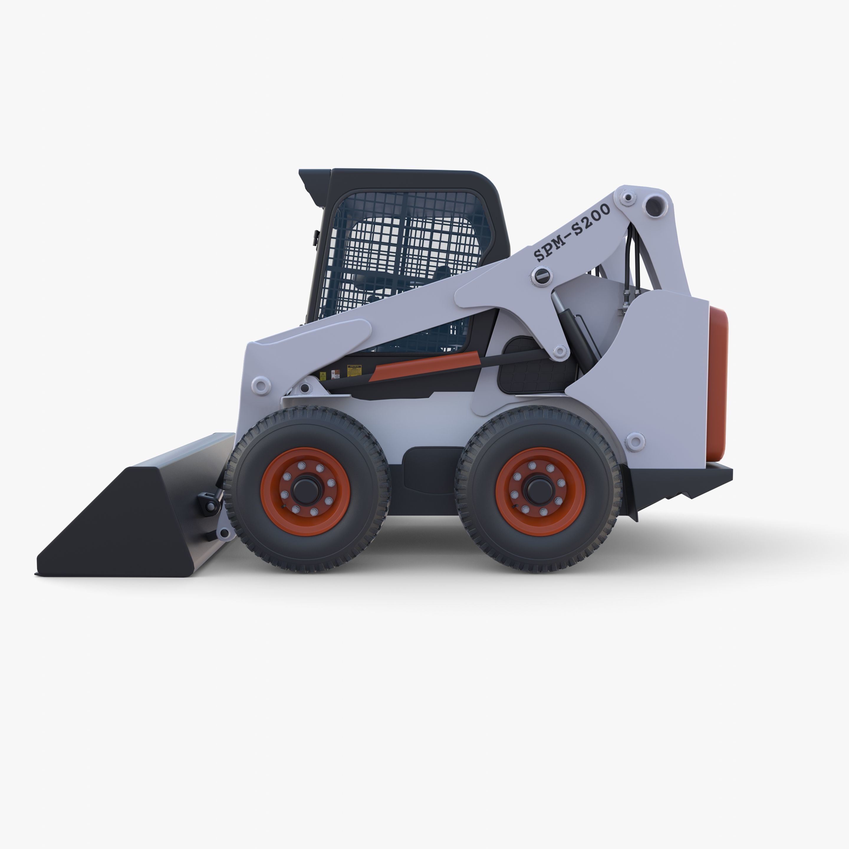 Skid steer loader V1 3D model_9