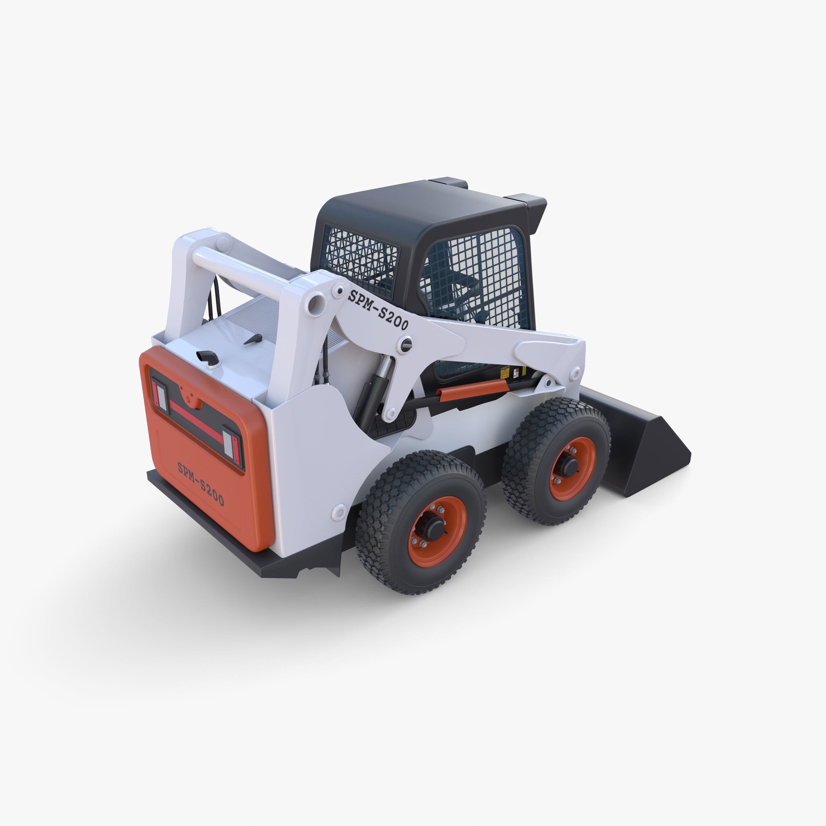 Skid steer loader V1 3D model_12