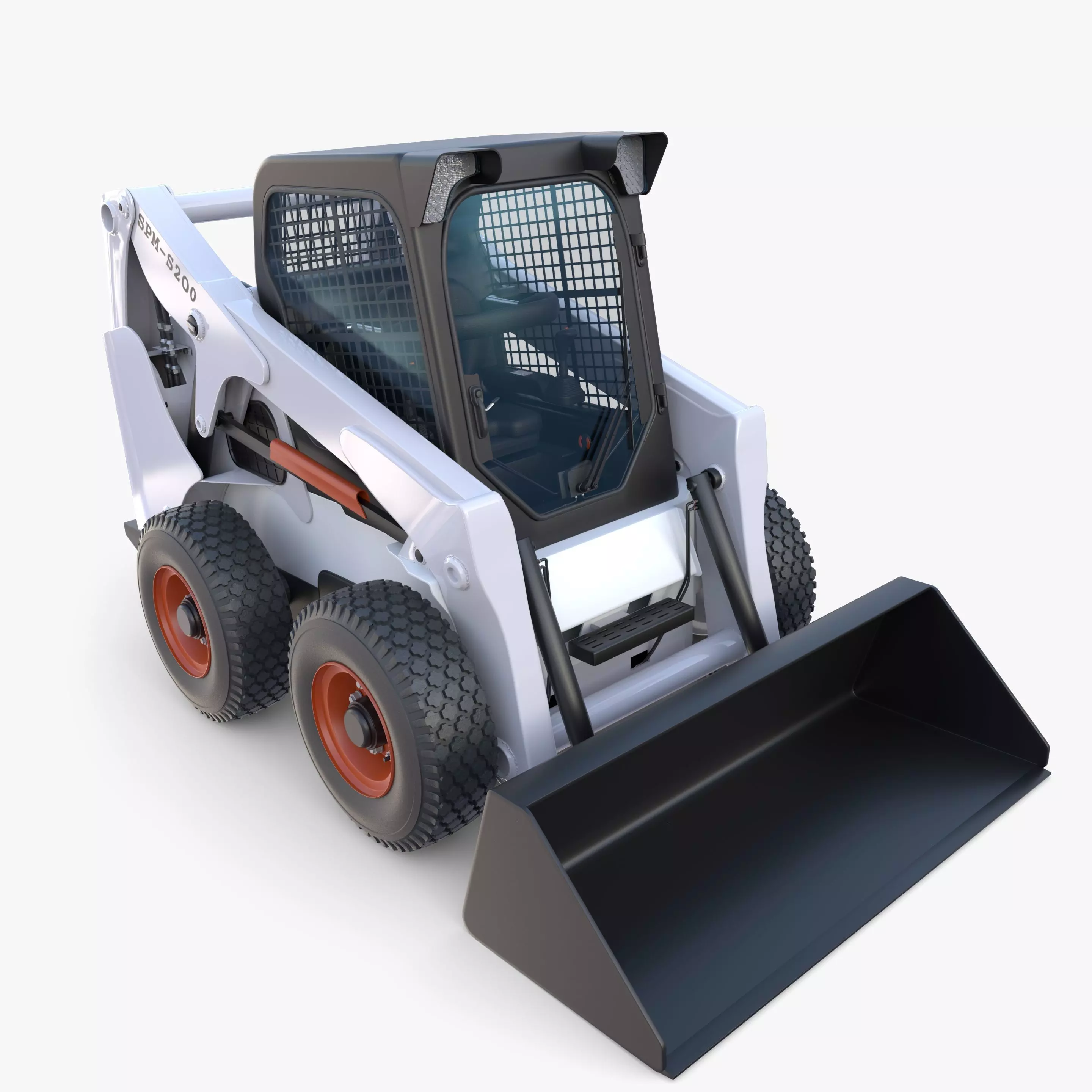 Skid steer loader V1 3D model_0
