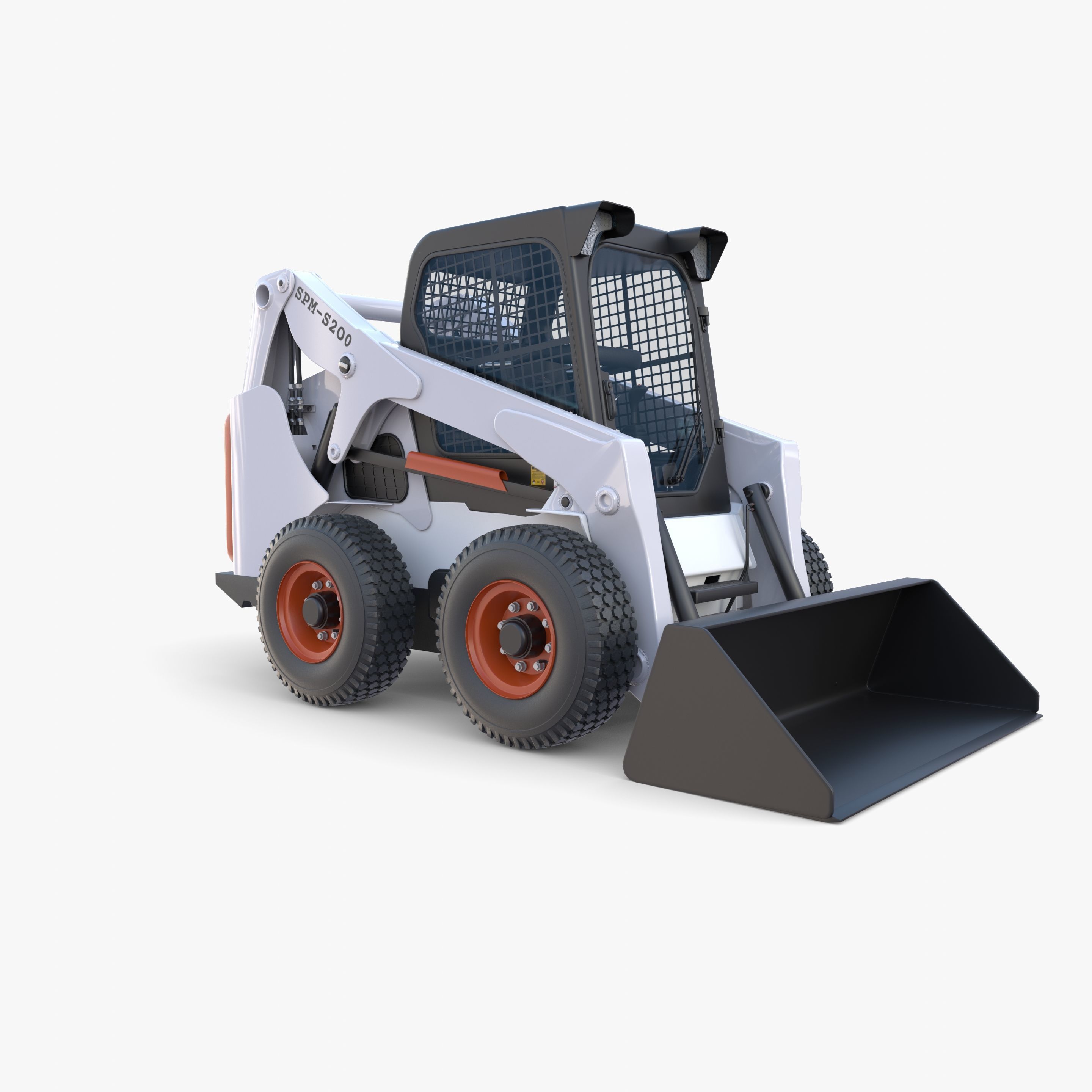 Skid steer loader V1 3D model_4