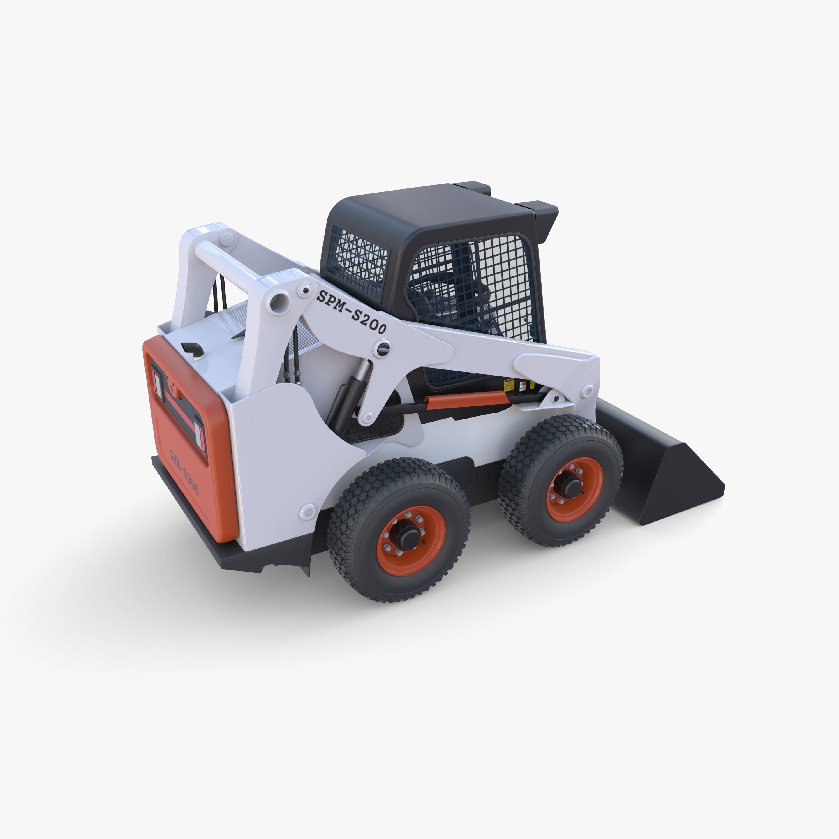Skid steer loader V1 3D model_13