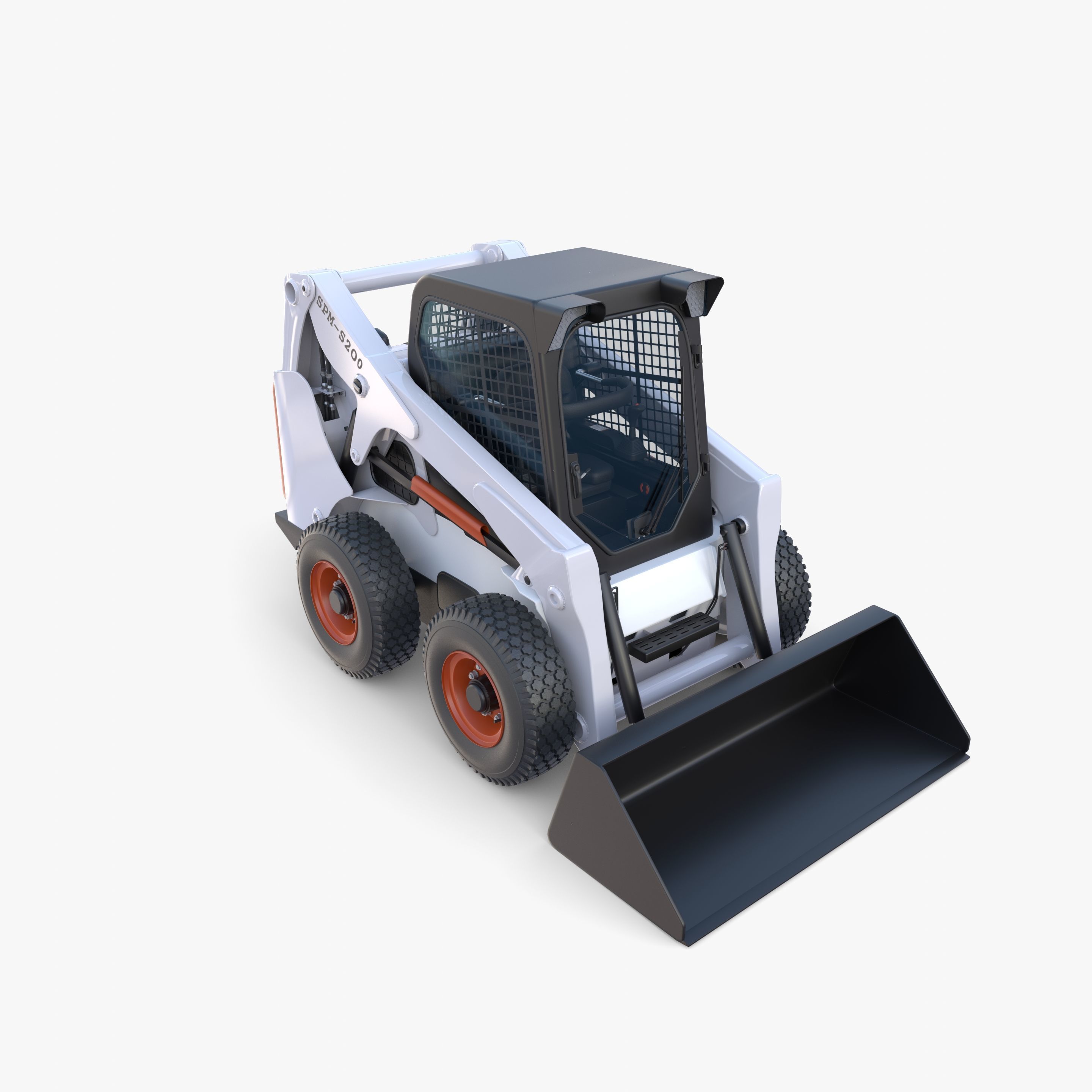 Skid steer loader V1 3D model_15