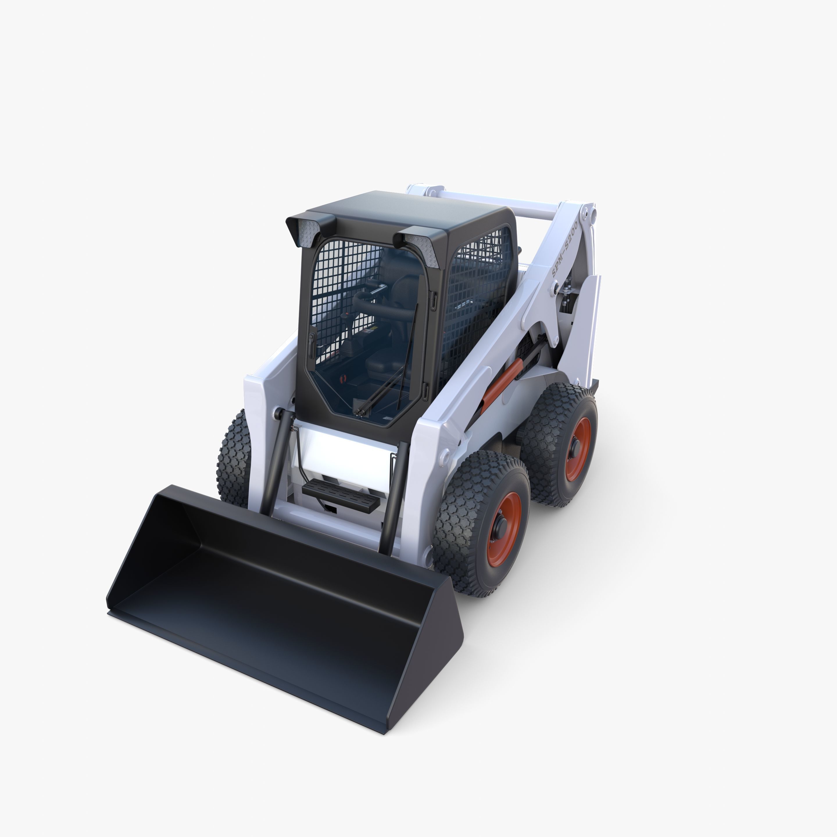 Skid steer loader V1 3D model_17