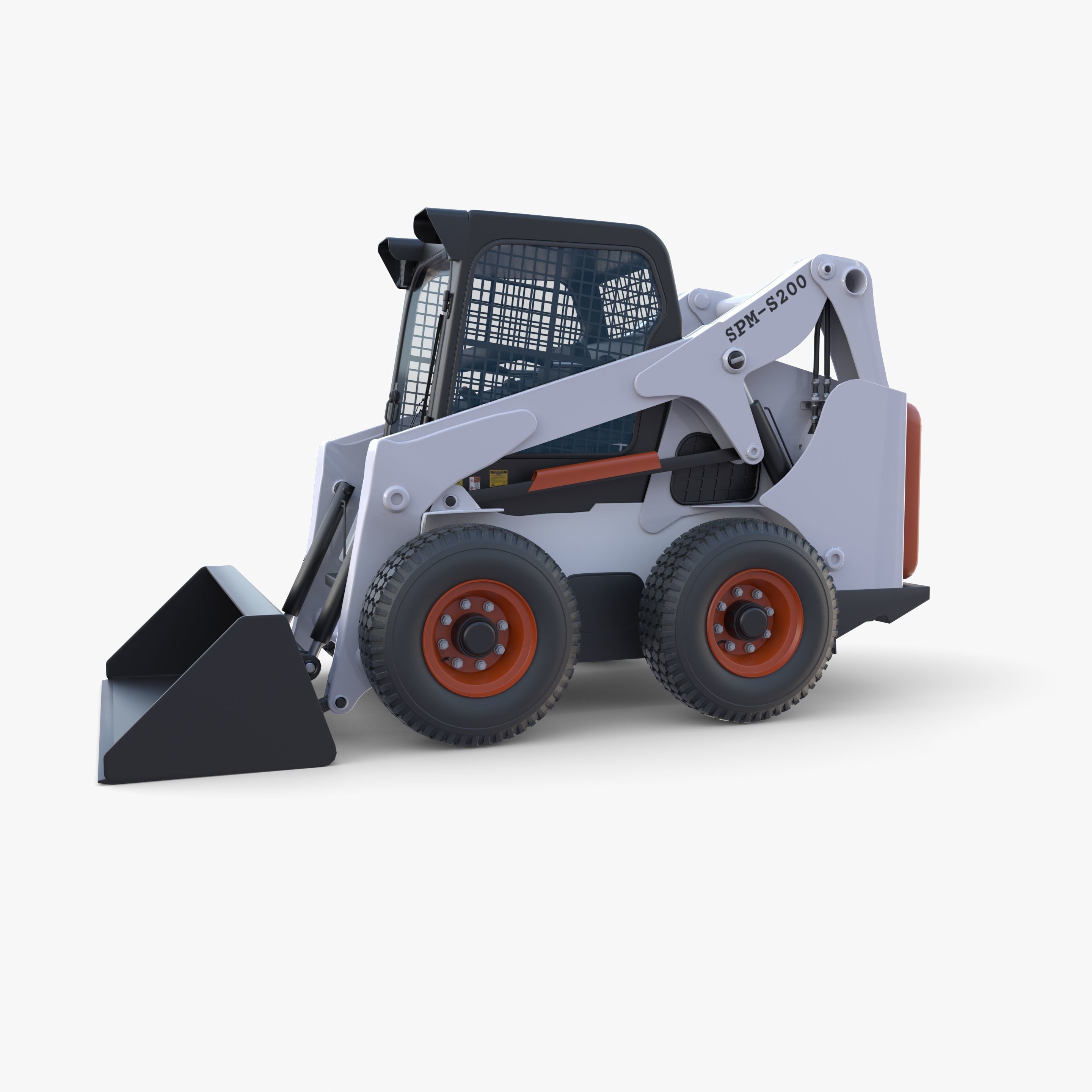 Skid steer loader V1 3D model_8
