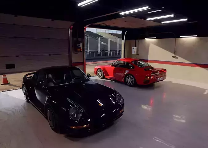 CUSTOM GARAGE CGI SCENE