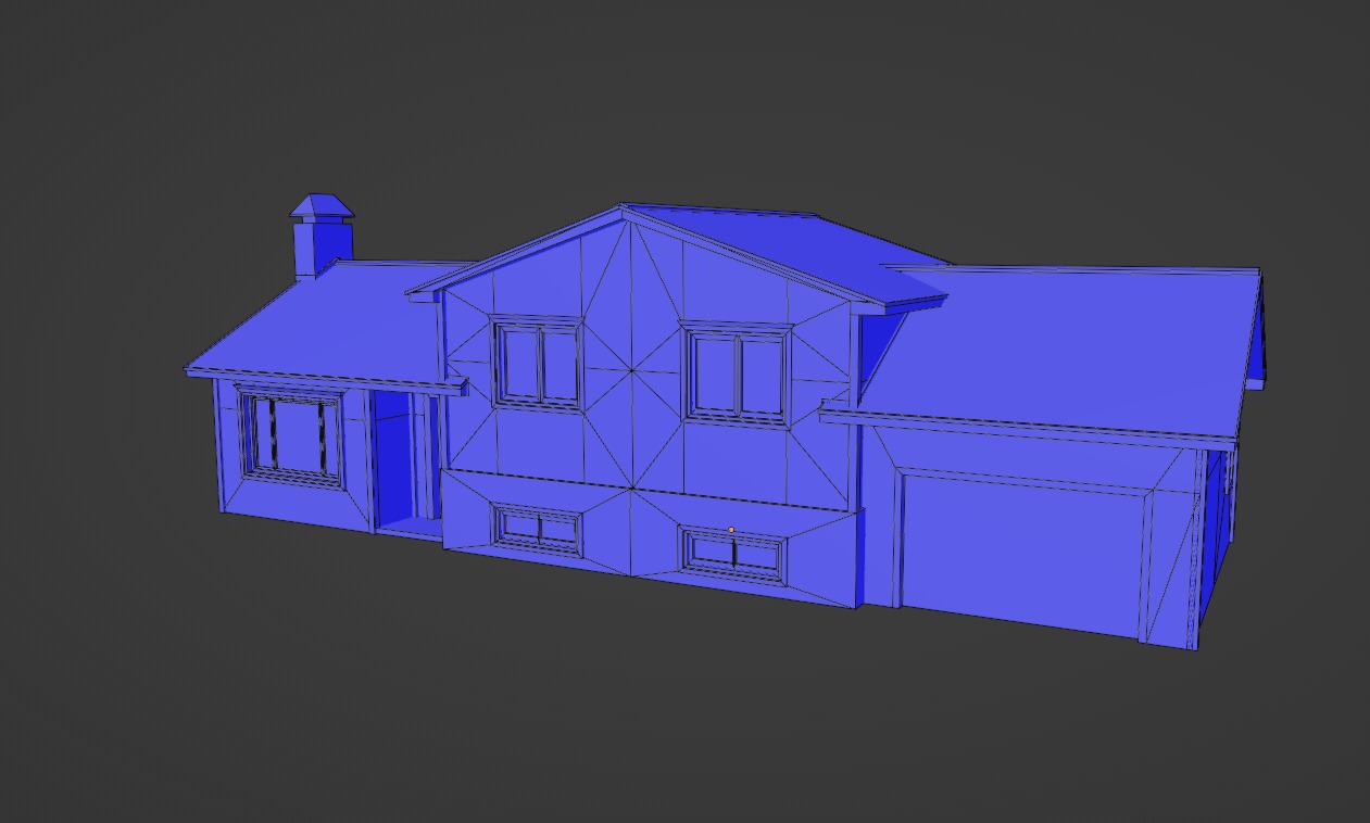 Low Poly house 18 Low-poly 3D model_9