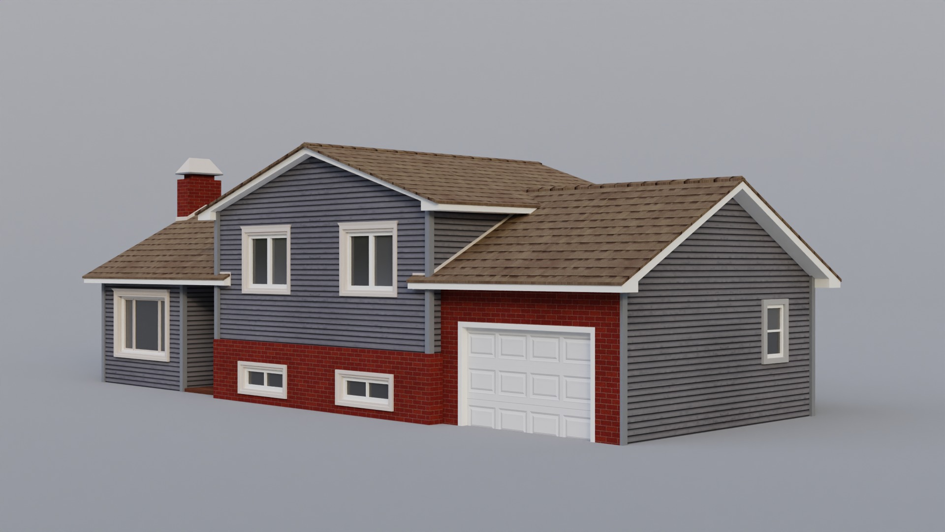 Low Poly house 18 Low-poly 3D model_2