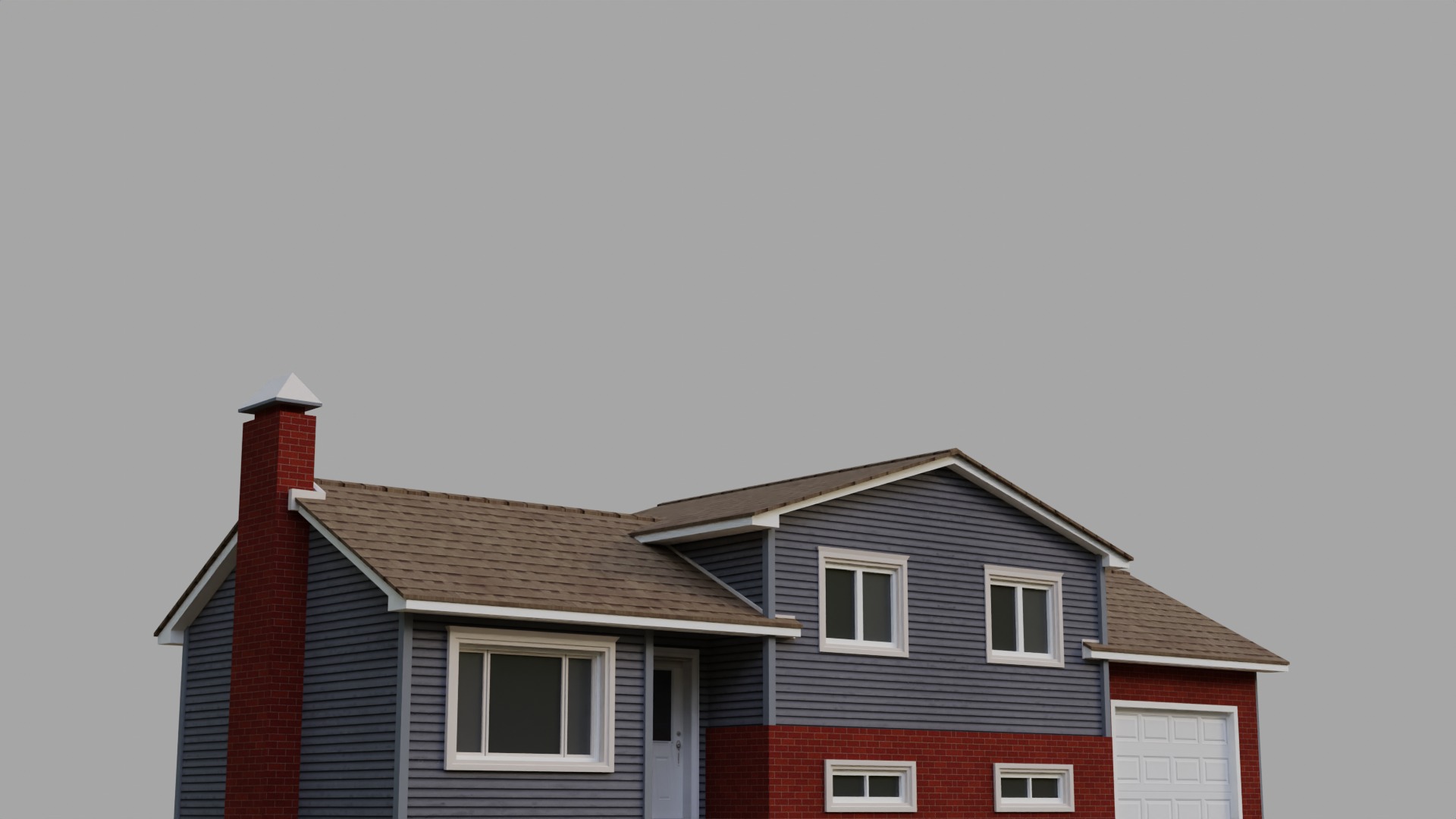 Low Poly house 18 Low-poly 3D model_4